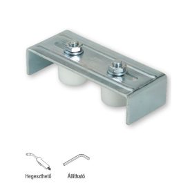 Támasztógörgős szerkezet 2 műanyag görgővel